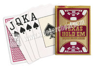 브라질 Copag는 빨강/검정 부지깽이 크기 플라스틱 택사스 Holdem 부지깽이 카드를 표시했습니다
